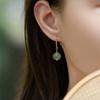 Jóias mais vendidas Hetian Jade Ear Hook 10mm Jade Brincos DIY Feminino Ear Hook Jade Brincos Sun Green Brincos