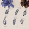 Accesorios de Plata Esterlina S925 Retro Pluma Hoja Colgante Colgante Hecho a Mano DIY Pulsera de Cuerda Trenzada Collar Accesorios de Joyería