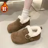 Sapatos Birkenstock de Pelúcia com Solado Grosso 2026 Novos de Inverno Slip-on Quentes de Pelo Algodão Sapatos Birkenstock Mocassins Sapatos de Algodão para Neve