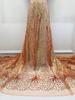 Tecido de Renda Bordada com Lantejoulas Europeu, Americano e Não do Oriente Médio Estrelas Vestido de Festa Fantasias Tecido Bordado Lantejoula