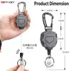 Hebilla Fácil de Tirar con Cordón Engrosado, Llavero Retráctil para Senderismo al Aire Libre, Anti-Pérdida y Anti-Robo, Llavero de Mochila de Plástico y Metal