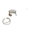 Anillo de Cara Nublada de Borde Ancho para Mujer Simple de Doble Capa con Línea Abierta en el Dedo Anillo Dulce Fresco Apilable Distintivo Versátil Creativo para Dedo