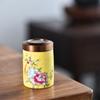 Latas portátiles de viaje selladas con esmalte, latas de almacenamiento de cerámica portátiles de tamaño pequeño para el hogar, caja de embalaje de té creativa, caja de regalo