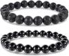Pulsera de Cuentas de Ágata Natural de 8 mm Transfronteriza Europea y Americana Jade Colorido Macaron Pulsera Combinable Joyería Arcoíris Alashan