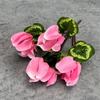 Simulação 7 garfo cyclamen flor artificial fabricantes fornecimento verde bonsai casa hotel engenharia decoração flor flor de seda atacado