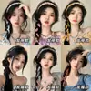 Faixa de Cabelo Trançada Floral Super Fada Retrô para Mulheres, Faixa de Cabelo de Fita All-In-One de Alta Moda, Lenço de Seda, Prendedor de Cabelo, Acessórios de Cabelo, Faixa de Cabelo