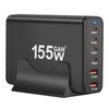 Carregador de Mesa de Nitreto de Gálio PD 155W venda quente transfronteiriça adaptador PD multifuncional 3A3C porta múltipla PD carga direta