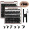 Pestañas Postizas DIY Transfronterizas Voluminosas Voluminosas Curva D 30P 60P 80P 100P Pegamento Termofusible Cabello Exportación Europea y Americana Venta al por Mayor