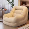 Sofá perezoso de pana para balcón y dormitorio, sofá de ocio de moda, sofá individual de estilo francés para sala de estar