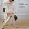 Abrigo tipo suéter de imitación de piel de visón transfronterizo para mujer, nuevo top de punto suave para otoño e invierno, cárdigan largo esponjoso casual