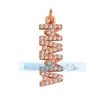 M22 novo pingente de cobre puro micro-incrustado Sonho de Amor Feliz Chefe Feliz letra feliz