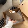 Sapatos Burken com forro de lã Gu Yun, sola grossa, sapatos Mueller com tudo incluído, Mao Mao, meio arrasto, outono/inverno, calçados quentes de algodão com um pedal