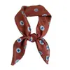 Lenço Quadrado Pequeno de Seda Vintage Estilo Old Money para Mulheres, em Paleta de Cores Melaad, Lenço Decorativo de Pescoço Artístico e Versátil, Lenço de Cintura, Acessório