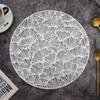 Jogo americano estilo nórdico, folha de ginkgo, criativo, tapete decorativo de PVC, jogo americano oco, estilo ocidental, tapete de isolamento térmico, tapete de mesa de jantar doméstico