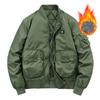 Chaqueta gruesa informal para hombre, chaqueta de piloto cálida, ropa de algodón grueso para otoño e invierno para hombre 23519A