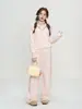 Nuevo conjunto de punto de moda suelto y casual, abrigo tipo suéter de color liso estilo coreano para mujer, para otoño e invierno, transfronterizo