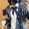 Pajarita Estilo Japonés JK Universitaria para Mujer con Mango Largo Lunares Pajarita Uniforme de Marinero Uniforme Académico Accesorio para Camisa Flor de Cuello