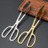Clip para alimentos dorado de acero inoxidable no magnético de alta calidad, clip para buffet, clip para pastel y postre, clip para pan, clip de tijera