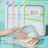 Bolsa de malla gruesa A4 para documentos, de gran capacidad, con cremallera, portátil, sencilla, para guardar libros con impresión de logotipo