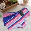 Pacote com 3 peças exportação de ponta de estoque de comércio exterior roupa íntima feminina alemã listrada fofa cor fluorescente boxer pequeno plus size algodão