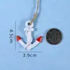 Corda de Cânhamo Decorativa DIY Mediterrânea Pequeno Pingente Criativo Mini Decoração de Parede Acessórios Feitos à Mão Barco de Pesca Âncora Pingente para Jardim de Infância