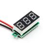 Cabeçote de medidor de tensão DC digital ultrapequeno de 0,28 polegadas com display digital ajustável de dois fios DC2.5-40V proteção de conexão reversa