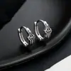 Brincos de Argola Cruzados Transfronteiriços para Homens, Aço Titânio, Não Desbota, High-End, Brincos Versáteis para Mulheres, Joia de Orelha com Design Personalizado