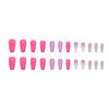 Uñas Postizas de Diamante con Degradado Púrpura Rojo Rosa Ballet de Longitud Media Estilo Hada Suave Armadura Europea y Americana