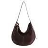Bolso cruzado de moda para el día a día 2026 Estilo nuevo Bolso Estilo elegante Bolso de hombro Bolso de mujer Casual Retro Bolso de dumplings Bolso de mujer
