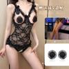 Gato de leite ganancioso Sexy Underwear Lace Tentação Livre Pijama Sexy Virilha Aberta Uniforme Quente Flertando Vestido de Perspectiva Oca
