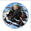 One Piece Rey Lufei Suolong Shanzhi Insignia Redonda de Lata Colgante Espejo Pequeño Portátil Base de Hierro de Plástico