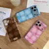 Cuadros irregulares tricolores simples adecuados para funda de teléfono Apple iPhone 17promax 16 15 femenina anticaída
