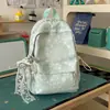 Mochila cielo estrellado azul brumoso suave, estilo coreano suave y linda, con un ambiente dulce y encantador, perfecta para salidas y sesiones de fotos