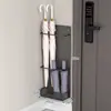 Artefacto de Paraguas para Puerta Estante de Almacenamiento de Paraguas Montado en Pared sin Taladro Cubo de Almacenamiento de Paraguas de Mango Largo Comercial Hogareño