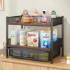 Caja de Almacenamiento para Vajilla de Bebé, Herramientas para Suplementos Alimenticios de Bebé, Mesa para Alimentar, Caja para Biberones, Estante de Cocina Multicapa, Estante de Almacenamiento para Tazones y Palillos