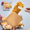 Bolsa de Empaque de Alimentos de Papel Kraft Empaque Desechable Pastel de Sésamo Hotcakes Sándwich de Carne Snack Apertura Triangular Bolsa de Papel Resistente a la Grasa
