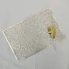 Mantel individual de PVC dorado hueco cuadrado de estilo europeo de color sólido simple, mantel individual occidental para hotel, tapete aislante, tapete antideslizante para posavasos