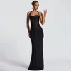 Amazon Transfronterizo 2025 Nuevo Elegante Vestido Largo Plisado para Mujer Comercio Exterior Moda Sexy Espalda Descubierta Vestido de Cadera