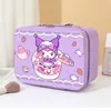 Estuche de Maquillaje de Dibujos Animados de Moda Kuromi con Espejo, Organizador Infantil y Caja de Cuero para Guardar Tarjetas