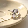 Anillo de Gato Piedra Lunar Transfronterizo Nuevo Modelo Gato de la Suerte Diseño de Nicho para Mujer Mascota Linda Anillo Estilo Ins Fuente de Suministro