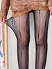 Medias de rejilla estilo americano punk retro de verano marrón huecas Y2k para chicas calientes con agujeros, subcultura femenina