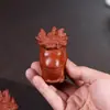 Mascota de té de arcilla púrpura Yixing, Figura de Tian Shi Zhong Kui, Juego de té hecho a mano Dahongpao, Accesorio de escultura para mesa de té, Cerámica, Se puede usar para la ceremonia del té