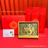 Artesanato de gravação em cobre retrô chinês, ornamentos do deus da fortuna, adequados para exposições e feriados, atacado de presentes banhados a ouro