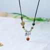 Collar de cerámica con muchos peces personalizado de nuevo estilo étnico para otoño e invierno, colgante de estilo nacional chino para mujer, cadena de suéter para mujer, joyería