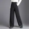 Pantalones de Lana de Pierna Ancha para Mujer, Nuevo Estilo Otoño 2026, Sueltos, Adelgazantes, de Cintura Alta Rectos, Pantalones Casuales Populares