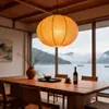 Nova Luminária de Linho Transfronteiriça, Formato Irregular, Simples Luminária Pendente de Quarto Wabi-Sabi, Arranjo de Atmosfera e Decoração