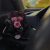Buquê Seco de Rosa de Flor Real Decoração para Saída de Ar Condicionado de Carro Lembrança Presente para Dia dos Formandos Flor Eterna Flor Eterna