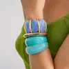 Pulsera Elástica de Rombos Irregulares de Acrílico Europea y Americana, Pulsera Geométrica Exagerada Personalizada Transfronteriza, Joyería de Mano de Nicho de Alta Gama