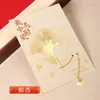 Marcadores de Libro de Latón con Forma de Hoja Culturales y Creativos, Marcadores de Metal Huecos de Alta Calidad, Manualidades Creativas de Papelería, Regalos Exquisitos para Estudiantes