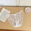 Sueño de Encaje Floral~Bragas de Encaje con Pedrería Sexy Francesas para Mujer Puro Deseo Finas Cómodas Transpirables Algodón Puro Entrepierna Calzones